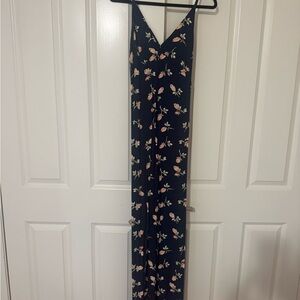 Kimchi Blue Navy and Cream Floral Jumpsuit
